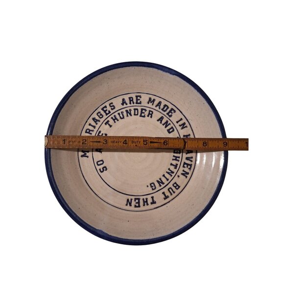 Sturtevant Pottery Plate With "Marriages Are Made In Heaven" Quote - Picture 4 of 4